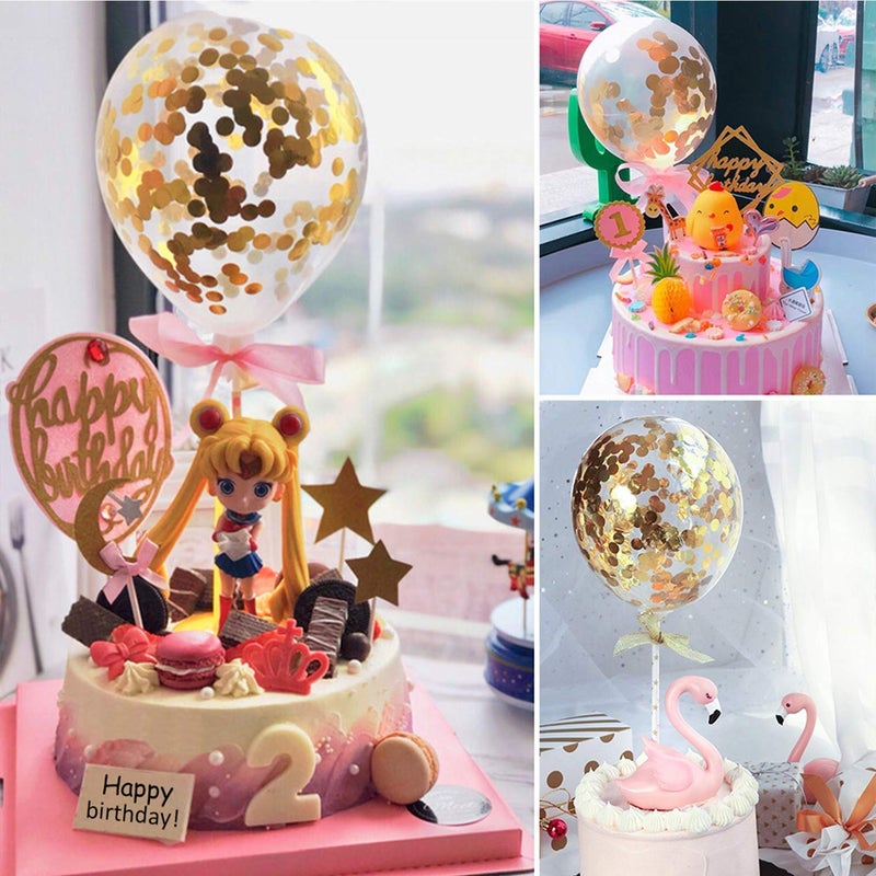 Anzmtosn 40 Pack Unicorn Latex Balloons For Arch Kit Column Garlands Banner Helium Confetti Balloons for Happy Birthday Party Wedding Celebrations Gold Rose Bulk Cute Party Decoration Supplies (12 Inch) - Image 3